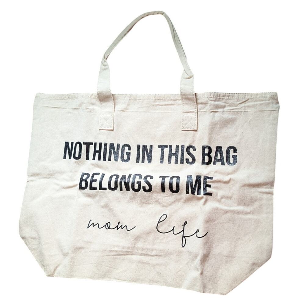 New Canvas Zipper Tote Bag for Mom-Mothers Day